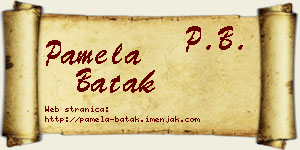 Pamela Batak vizit kartica